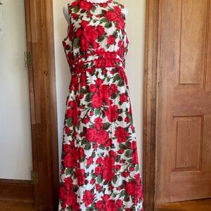 JULES REID The Peony in 50's Rose Party Holiday Christmas Dress 12